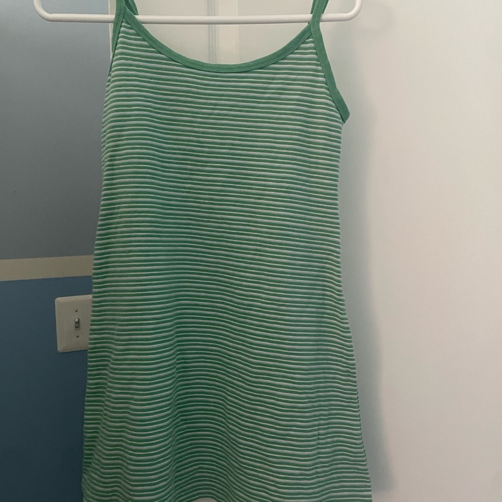 American Eagle Outfitters Green and White Striped Top